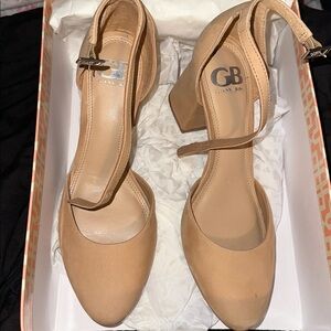 Gianni Bini Beige Ankle Strap Heels